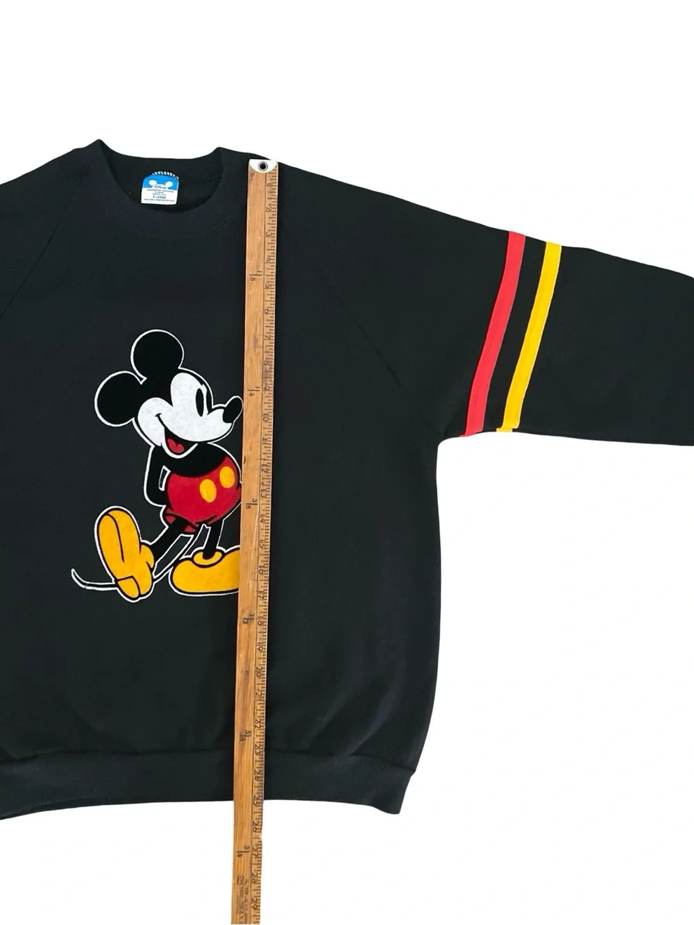 Disney Vintage 80s Black Mickey Mouse Crewneck Pullover Size X-Large